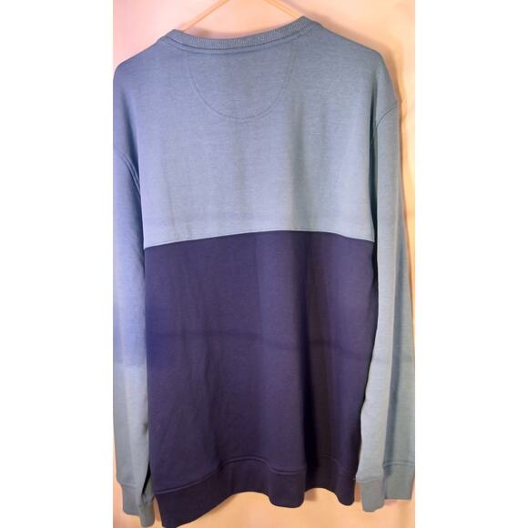 IZOD Men's XL Advantage Performance Fleece Crewneck Sweatshirt Blue Navy Soft - Picture 4 of 6